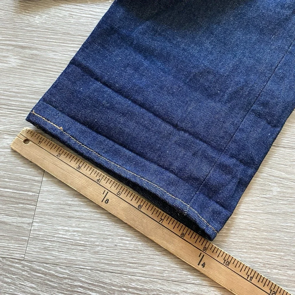 Levi's 501 Button Fly Jeans Men's 40x34 Dark Blue Cotton Heritage Straight Fit